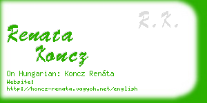 renata koncz business card